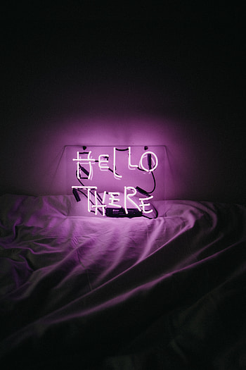 Violet inscription, Hello There HD phone wallpaper