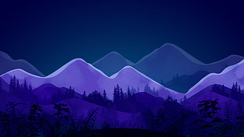 Artistic, Mountain, Minimalist, Night HD wallpaper