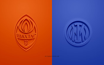 Shakhtar Donetsk vs Inter Milan, 2021, UEFA Champions League, Group D, 3D logos, orange-blue background, Champions League, football match, 2021 Champions League, Shakhtar Donetsk, Inter Milan HD wallpaper