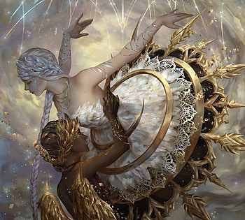 Awakening, fantasy, dancer, art, hoang lap solan, couple, girl, hoanglapsolan, ballerina, man HD wallpaper