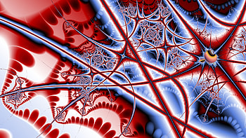 Fractal Art for your - Trippy, white, blue, red, psychedelic, trippy, Abstract, fractal, abstract blue HD wallpaper
