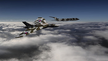 Avro Vulcan and Handley Page Victor Bomber, jet, military, vulcan, aircraft, bomber, graph, victor HD wallpaper