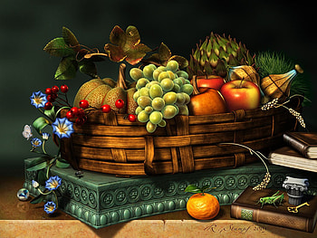 Fruits of the Year, dilicious, backet, , tasty, fruits HD wallpaper