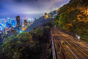Cities, Night, Skyscrapers, Elevation, Hong Kong, Hong Kong S.a.r HD wallpaper