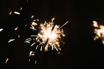Holidays, Sparks, Holiday, Dark Background, Sparkler HD wallpaper