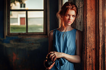 Red Head Girl Messy Hairs , girls, model, red-head HD wallpaper