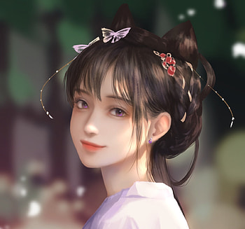 Girl, face, art, dero l, fantasy HD wallpaper
