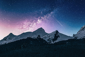 Mountain Milky Way Galaxy, mountain, way, galaxy, star, stars, night, sky, landscape, nature HD wallpaper