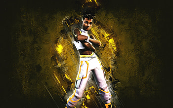 Fortnite White Band Pass Skin, Fortnite, main characters, yellow stone background, White Band Pass, Fortnite skins, White Band Pass Skin, White Band Pass Fortnite, Fortnite characters HD wallpaper