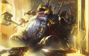 Dwarf hero, Fantasy warrior, Mighty hammer, Fierce beard HD wallpaper