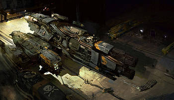 Dreadnought Corvette In Hangar, games, 2016-games HD wallpaper