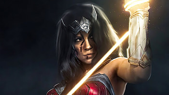 Wonder Woman Badass, wonder-woman, superheroes, artist, artwork, digital-art HD wallpaper