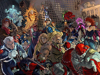 Group, comic, marvel HD wallpaper