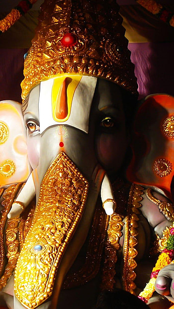 Balaji face cut ganpati, lord ganesha, balaji, face HD phone wallpaper