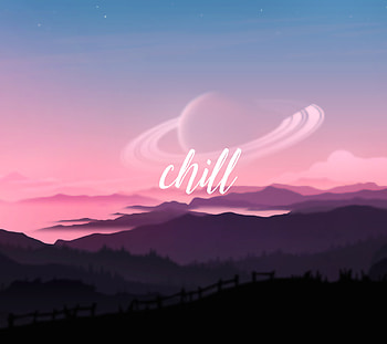 Chill, pink, blue, lofi, minimalistic, planet, cosmos, type, cute HD wallpaper
