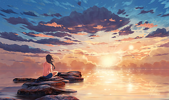 Sunset Of Two Suns, artist, artwork, digital-art, artstation HD wallpaper