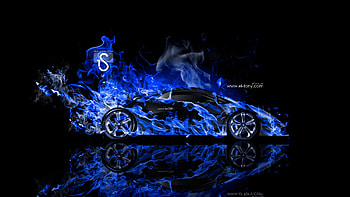 Black And Blue Lamborghini 1 . Black And Blue Lamborghini 1 HD wallpaper