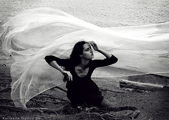 Storm, white, black, woman HD wallpaper