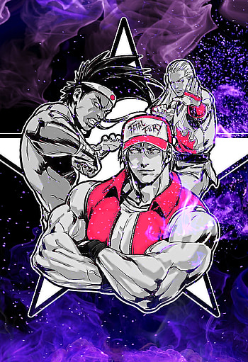Fatal Fury Purple, Vaporwave, SNK, Aesthetic, Neon, Fatal Fury, Terry Bogard, Joe Higashi, Andy Bogard HD phone wallpaper