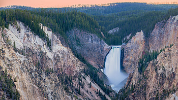 Yellowstone National Park, Majestic waterfalls, Captivating backgrounds, Nature's splendor HD wallpaper