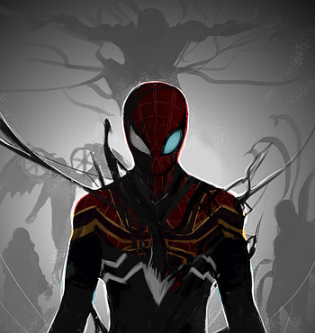 Iron-spider, superhero, venom, parasite, artwork HD phone wallpaper