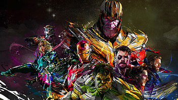 Marvel Avengers, avengers, thanos, iron-man, hulk, captain-america, thor, star-lord, scarlet-witch, spiderman, superheroes, behance HD wallpaper