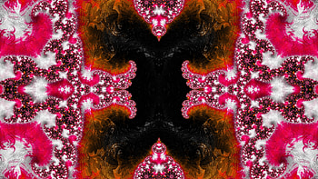 Trippy Psychedelic Fractal, trippy, psychedelic, aesthetic, red, Abstract, fractal HD wallpaper