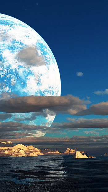 Nice, Moon, clouds HD phone wallpaper