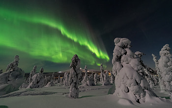 Aurora borealis, northen lights, sky, night HD wallpaper