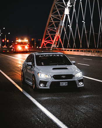 Cars, Sports, Subaru, Hieroglyph, Road, Car, Front View, Sports Car, Subaru Wrx HD phone wallpaper