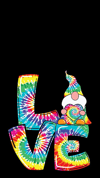 Gnome Love, hippie, tiedye HD phone wallpaper