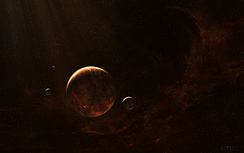 Universe, Dark, Space, Planet, Satellite HD wallpaper