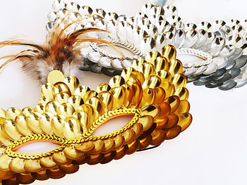 Masquerade, graphy, silver, masks, people, gold HD wallpaper