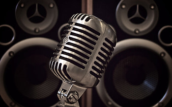 Vintage charm, Classic micro, Speaker system, Nostalgic HD wallpaper