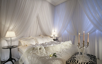 Candles, Miscellanea, Miscellaneous, Romance, Bed, Sleeping, Bedroom HD wallpaper