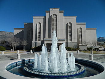 Albuquerque, New Mexico, Temple fountain, Travels HD wallpaper
