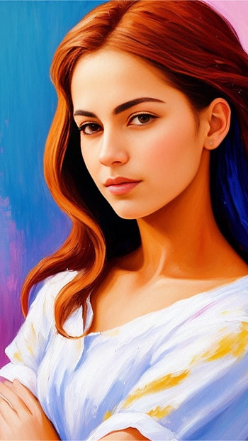 oil painting, portrait HD phone wallpaper