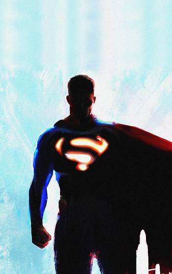 Silhouette, man of steel, superman, minimal HD phone wallpaper