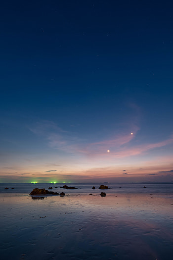 Nature, Sunset, Horizon, Shore, Bank, Ocean, Thailand HD phone wallpaper