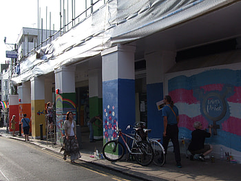 Tags: brighton, FTM, ftmb, genderqueer, LGBT, mural, painting, st james st, trans, trans pride, transgender, transmasculine, visibility HD wallpaper
