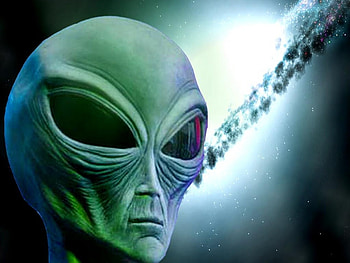 Alien, face, huge eye orbs, green HD wallpaper
