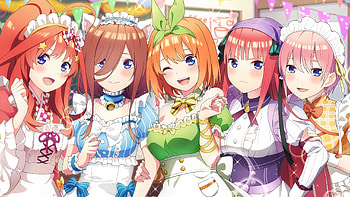 Ichika Nakano Itsuki Nakano Miku Nakano Nino Nakano Yotsuba Nakano The Quintessential Quintuplets HD wallpaper