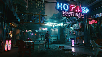 Cyberpunk 2077 Man Walk HD wallpaper