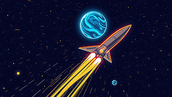 Rocket Blasting Through Star Field, rocket, star, field, artist, artwork, art, digital-art, deviantart HD wallpaper