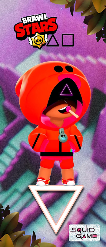 Squid brawl, 55, Squid_game, Brawl_stars, Rojo HD phone wallpaper