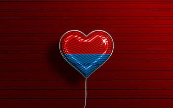I Love Ticino, , realistic balloons, red wooden background, Day of Ticino, swiss cantons, flag of Ticino, Switzerland, balloon with flag, Cantons of Switzerland, Ticino flag, Ticino HD wallpaper