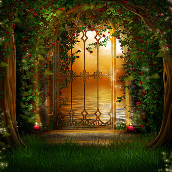 secret city, iron, city, secret, gate HD wallpaper