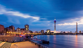 Dusseldorf Skyline, Architectural marvels, Metropolitan city, Travel experience HD wallpaper