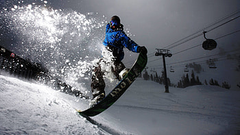 Sports, Snow, Shine, Light, Evening, Snowboard, Trick HD wallpaper