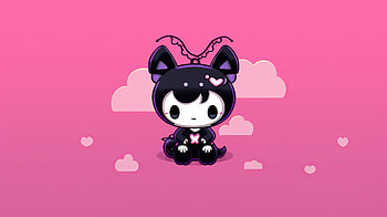 Kuromi - Cute Onegai My Melody Background, Kuromi (Onegai My Melody), Anime, Onegai My Melody, sanrio HD wallpaper